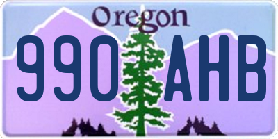 OR license plate 990AHB