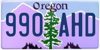 OR license plate 990AHD