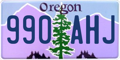 OR license plate 990AHJ