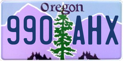 OR license plate 990AHX