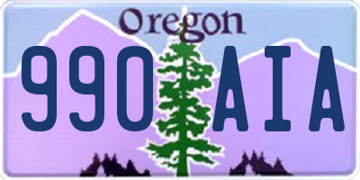OR license plate 990AIA