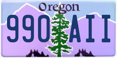 OR license plate 990AII