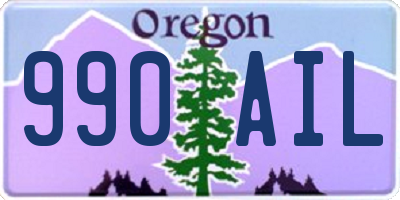 OR license plate 990AIL