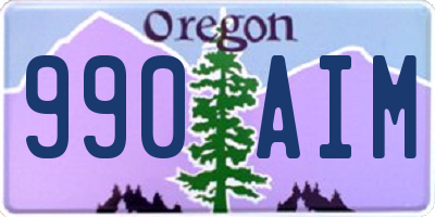 OR license plate 990AIM