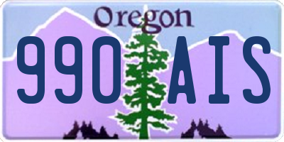 OR license plate 990AIS