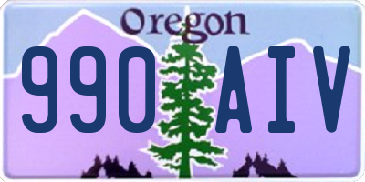 OR license plate 990AIV