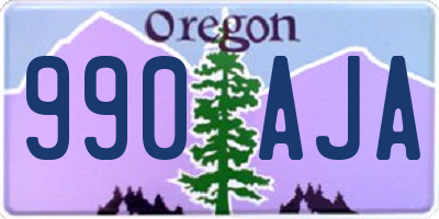 OR license plate 990AJA