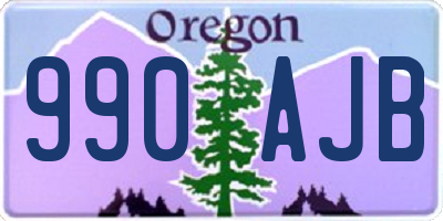 OR license plate 990AJB