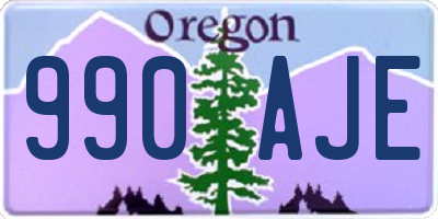 OR license plate 990AJE