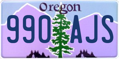 OR license plate 990AJS