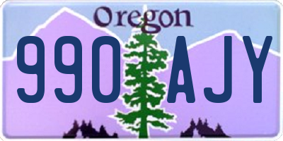 OR license plate 990AJY