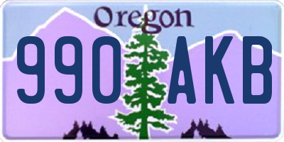 OR license plate 990AKB