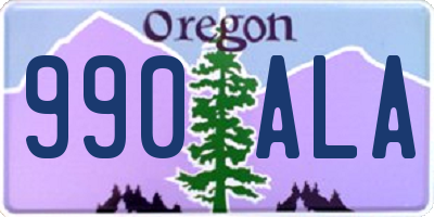 OR license plate 990ALA