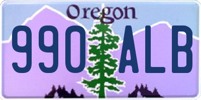 OR license plate 990ALB