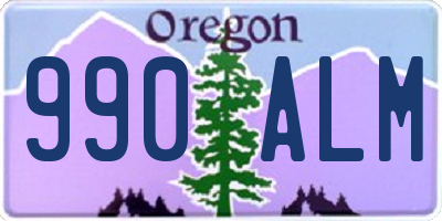 OR license plate 990ALM