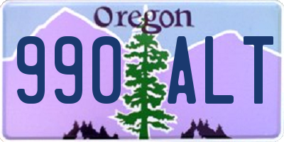 OR license plate 990ALT
