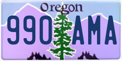 OR license plate 990AMA