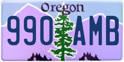 OR license plate 990AMB