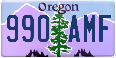 OR license plate 990AMF