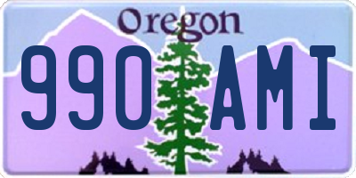 OR license plate 990AMI