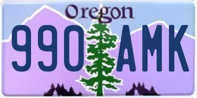 OR license plate 990AMK