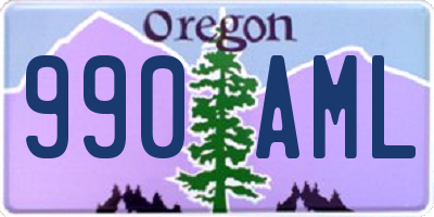 OR license plate 990AML