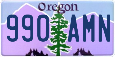 OR license plate 990AMN