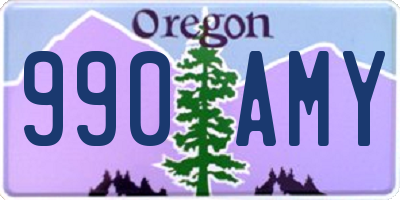 OR license plate 990AMY