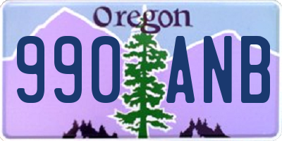 OR license plate 990ANB