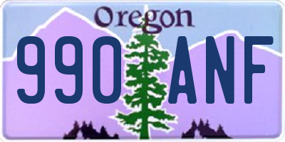 OR license plate 990ANF