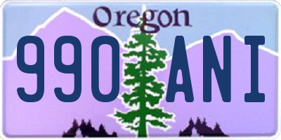 OR license plate 990ANI