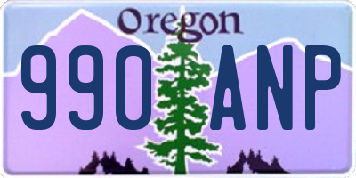 OR license plate 990ANP