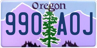 OR license plate 990AOJ