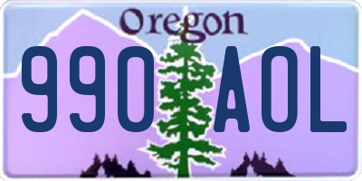 OR license plate 990AOL