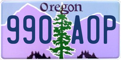 OR license plate 990AOP