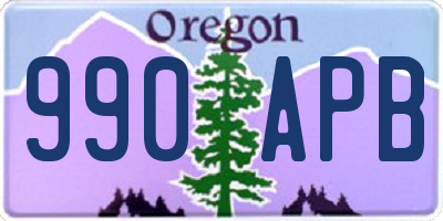 OR license plate 990APB