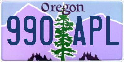 OR license plate 990APL