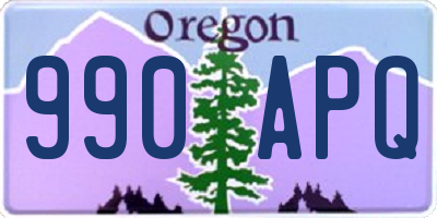OR license plate 990APQ
