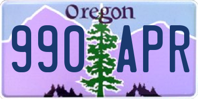 OR license plate 990APR