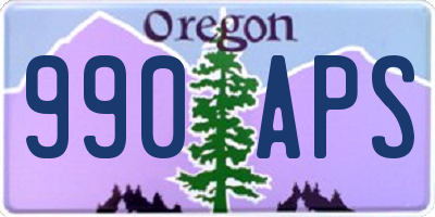 OR license plate 990APS