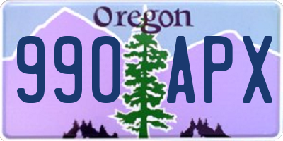 OR license plate 990APX