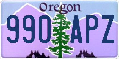 OR license plate 990APZ