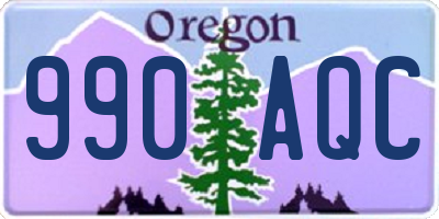 OR license plate 990AQC