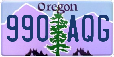 OR license plate 990AQG