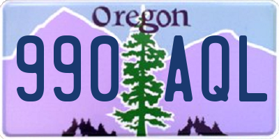 OR license plate 990AQL