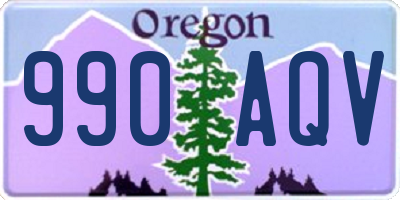 OR license plate 990AQV