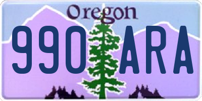 OR license plate 990ARA