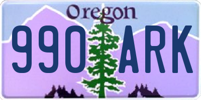 OR license plate 990ARK