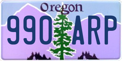 OR license plate 990ARP
