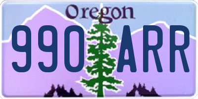 OR license plate 990ARR